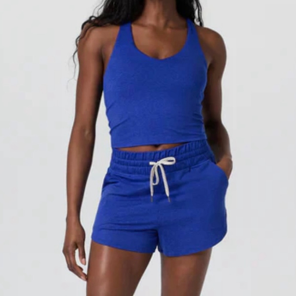 Vuori Halo Performance Crop Tank 2.0Copenhagen Heather Small